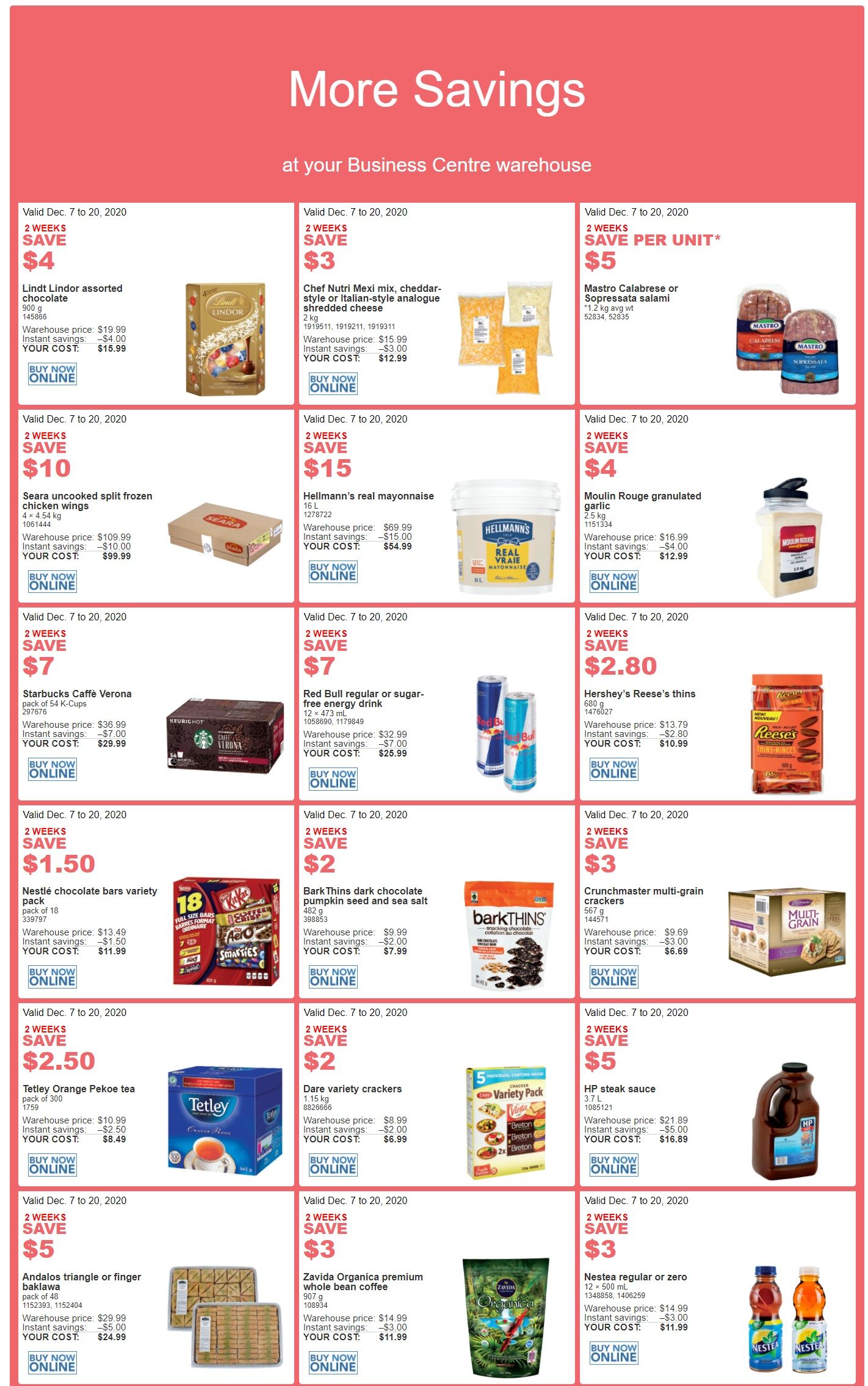 Costco Business Centre Instant Savings Flyer December 7 to 20