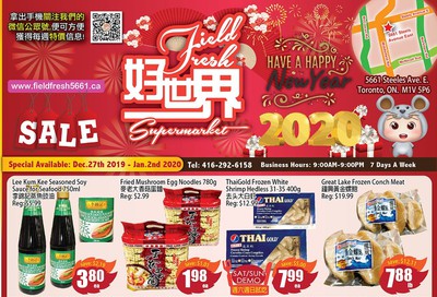 Field Fresh Supermarket Flyer December 27 to January 2