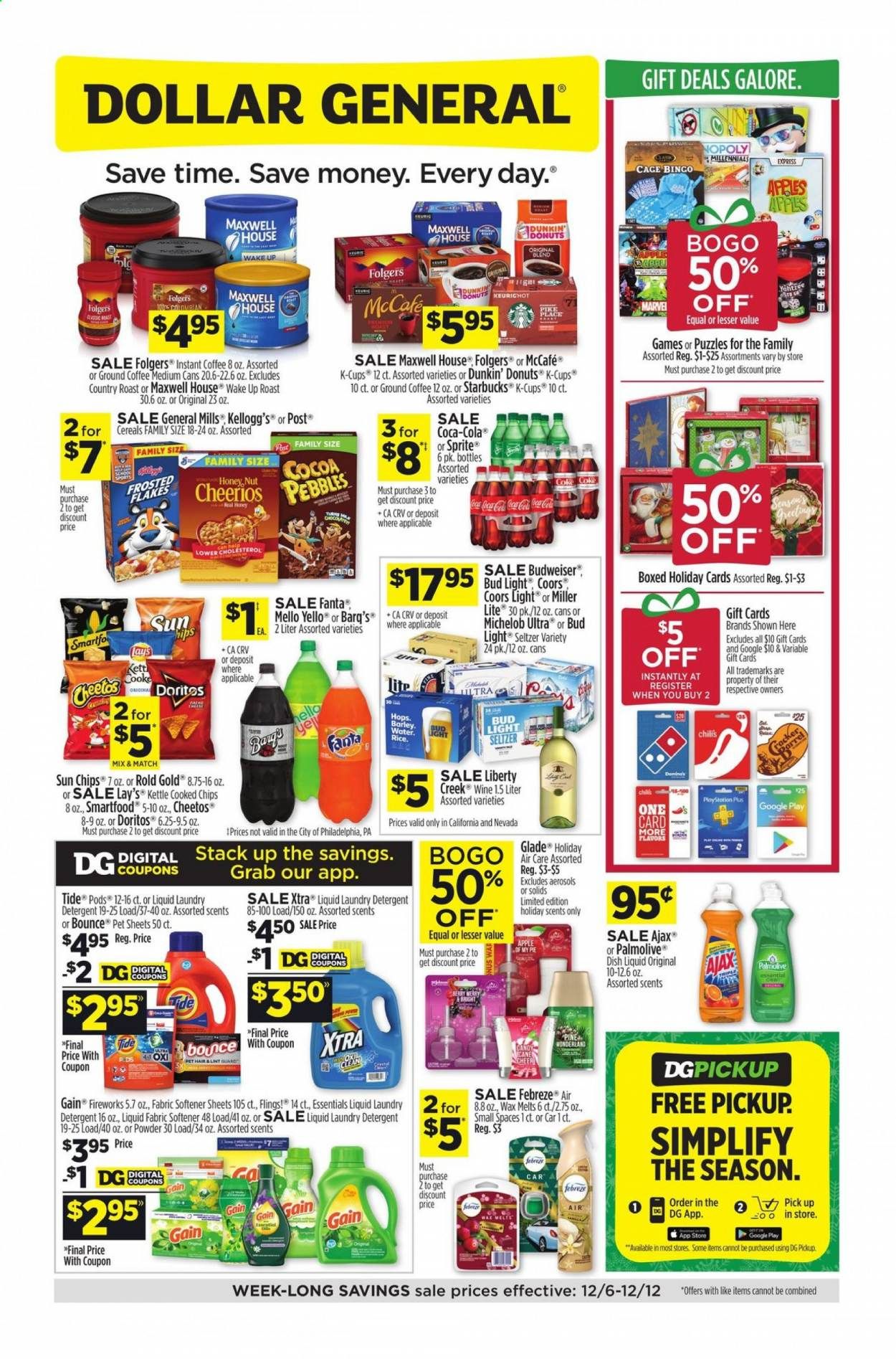 Dollar General (CA, MI, NV) Weekly Ad Flyer December 6 to December 12