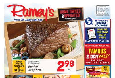 Ramey's Weekly Ad Flyer December 9 to December 15, 2020