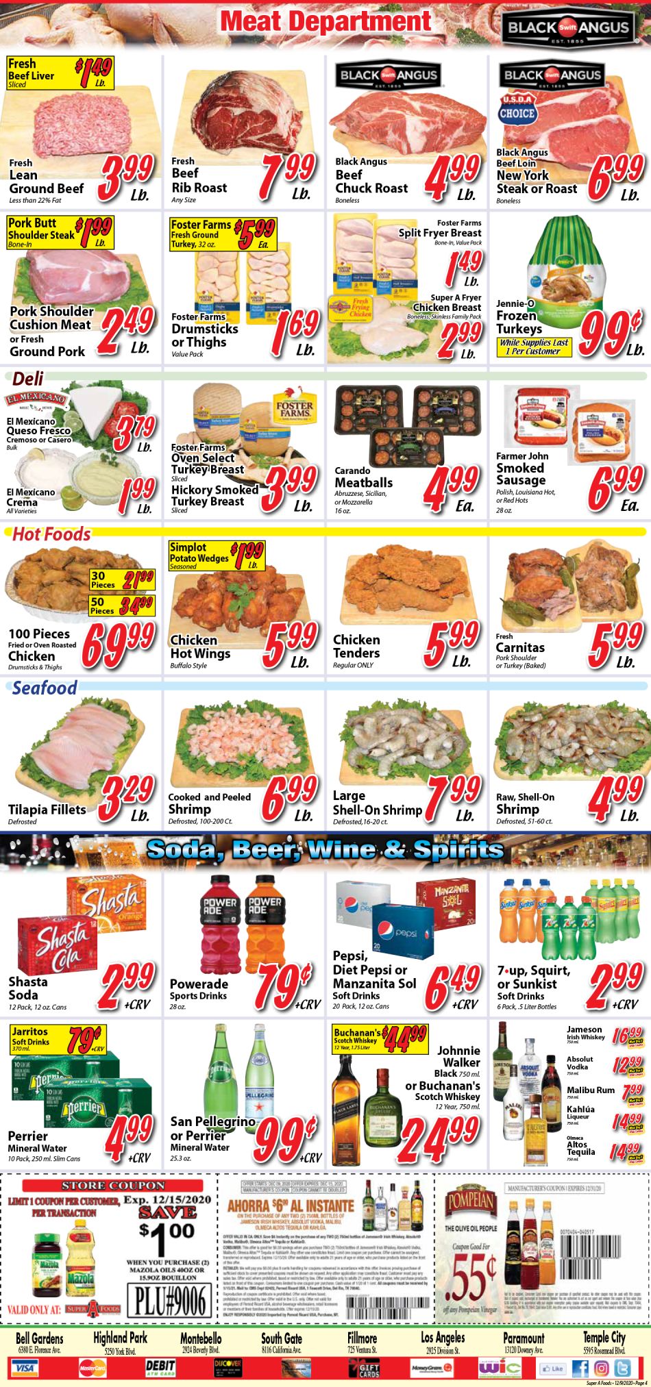 Super A Foods Weekly Ad Flyer December 9 to December 15, 2020