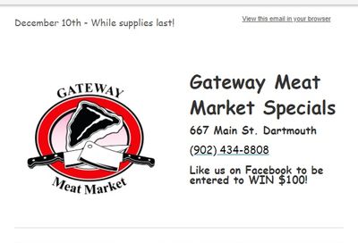 Gateway Meat Market Flyer December 10 to 16