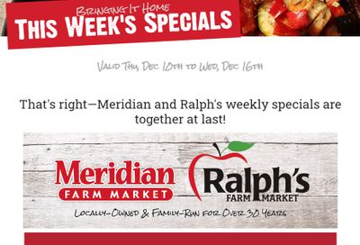 Meridian Farm Market Flyer December 10 to 16