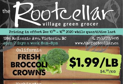 The Root Cellar Flyer December 10 to 16