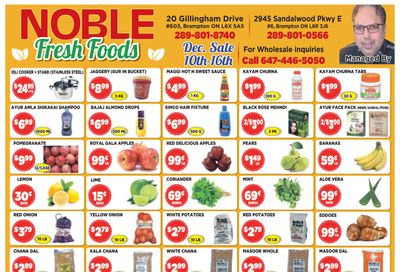 Noble Fresh Foods Flyer December 10 to 16