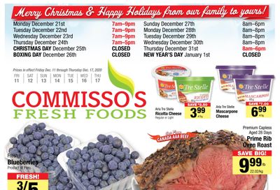 Commisso's Fresh Foods Flyer December 11 to 17