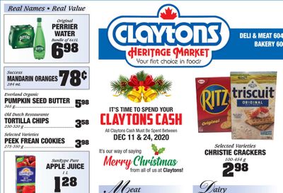 Claytons Heritage Market Flyer December 11 to 17