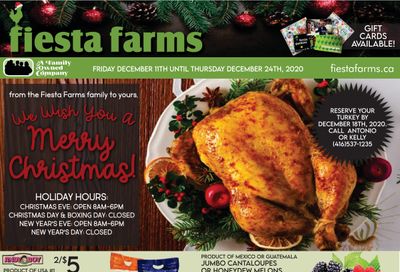 Fiesta Farms Flyer December 11 to 24