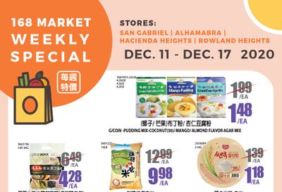 168 Market (CA) Weekly Ad Flyer December 11 to December 17, 2020