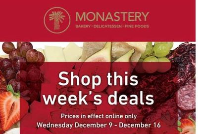 Monastery Bakery Flyer December 9 to 16