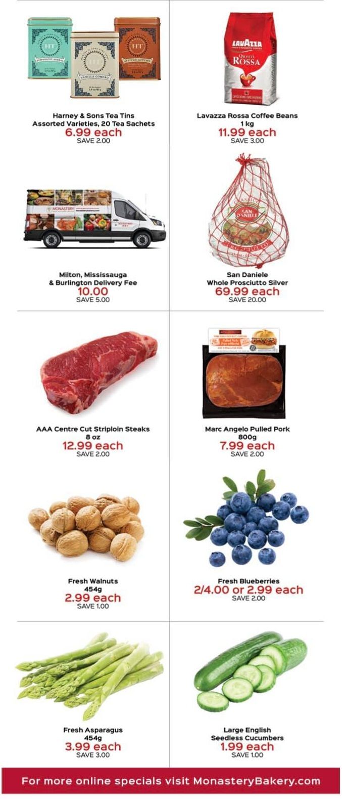 Monastery Bakery Flyer December 9 to 16