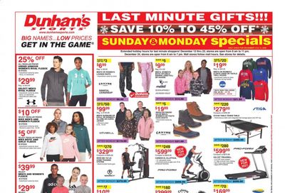 Dunham's Sports (MI, PA, WI) Weekly Ad Flyer December 12 to December 17
