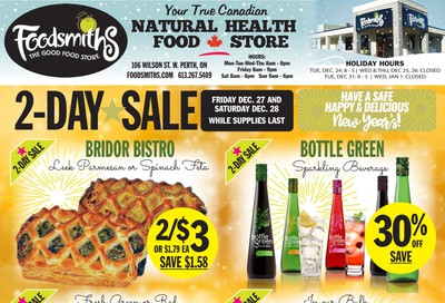 Foodsmiths Flyer December 27 to January 2