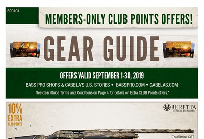 Bass Pro Shops Gear Guide Flyer September 1 to 30