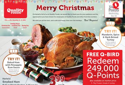 Quality Foods Flyer December 14 to 27