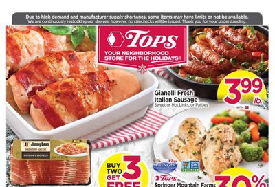 Tops Friendly Markets Holiday Weekly Ad Flyer December 13 to December 19, 2020