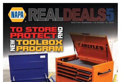 NAPA Auto Parts Real Deals Flyer September 1 to October 31