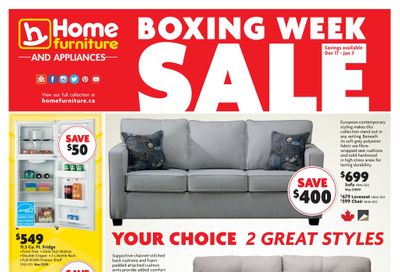 Home Furniture (ON) Boxing Week Flyer December 17 to January 3