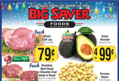 Big Saver Foods Holiday Weekly Ad Flyer December 16 to December 22, 2020