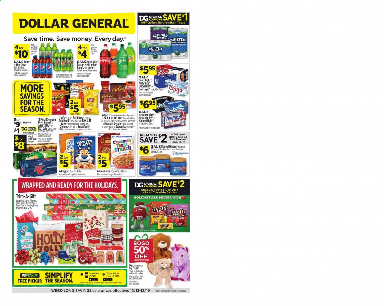 Dollar General (LA, MS) Weekly Ad Flyer December 13 to December 19
