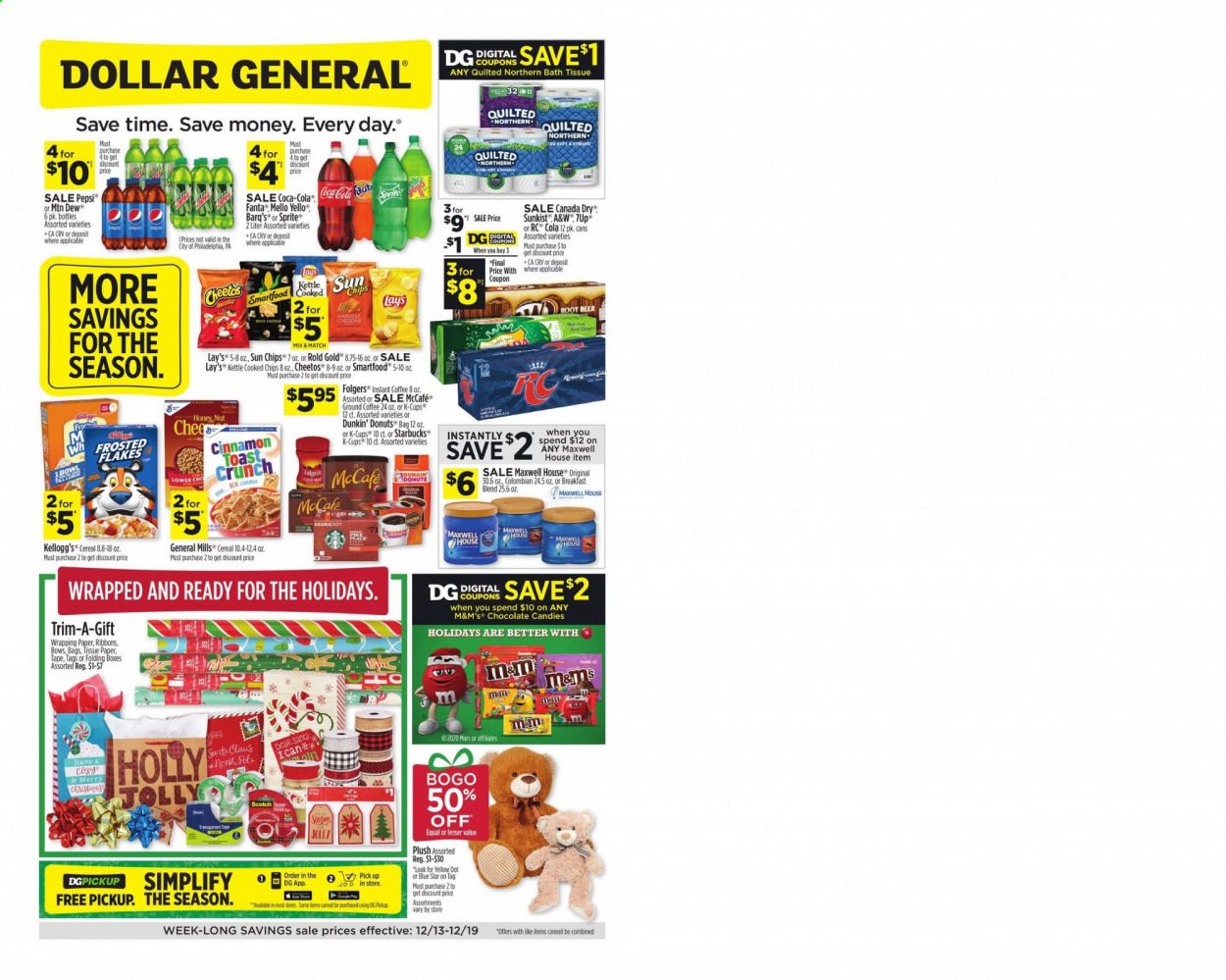 Dollar General (AR, AZ, GA, IA, KY, LA, MI, OH, WV) Weekly Ad Flyer December 13 to December 19