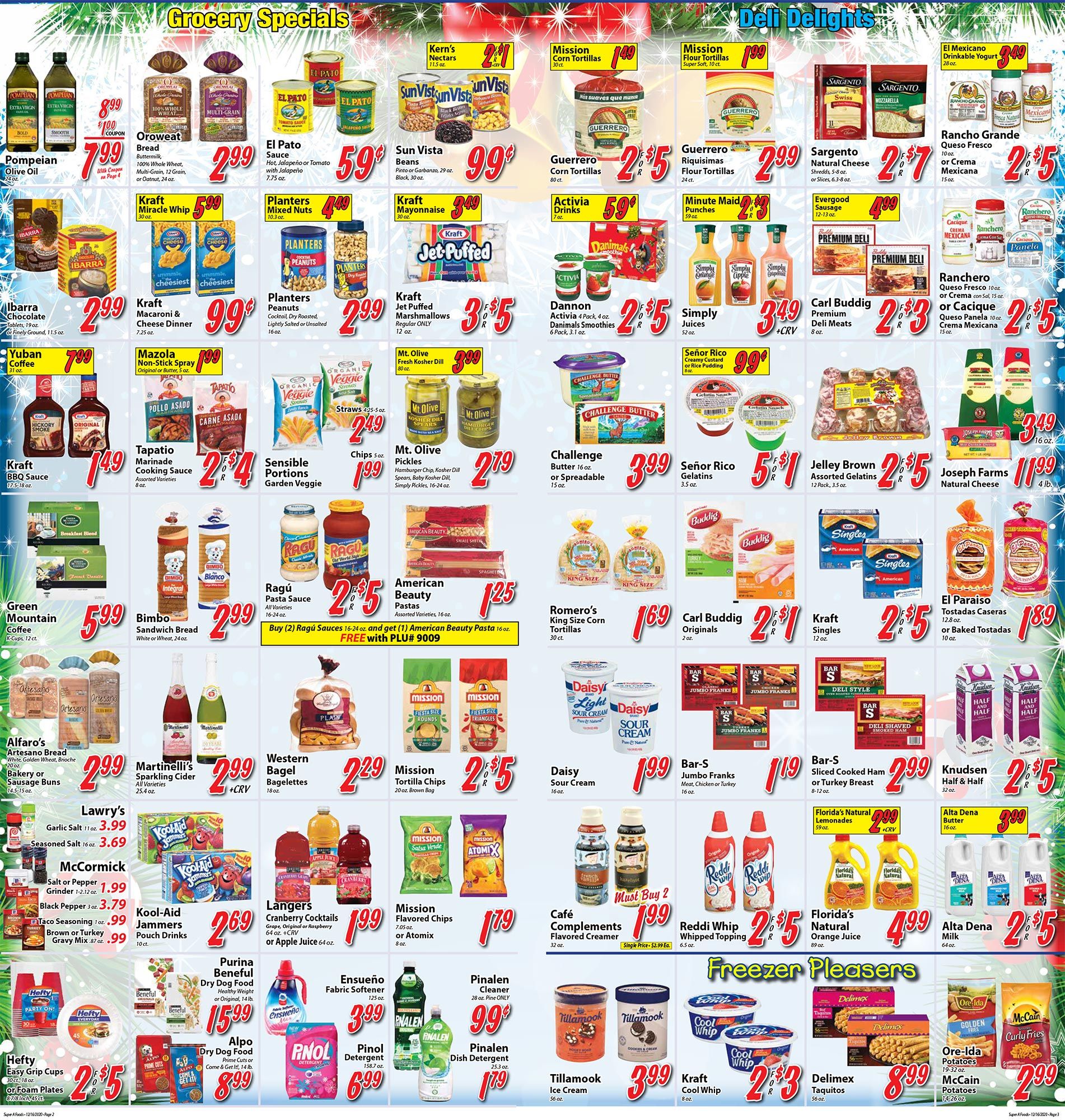 Super A Foods Christmas Holiday Weekly Ad Flyer December 16 to December 29, 2020