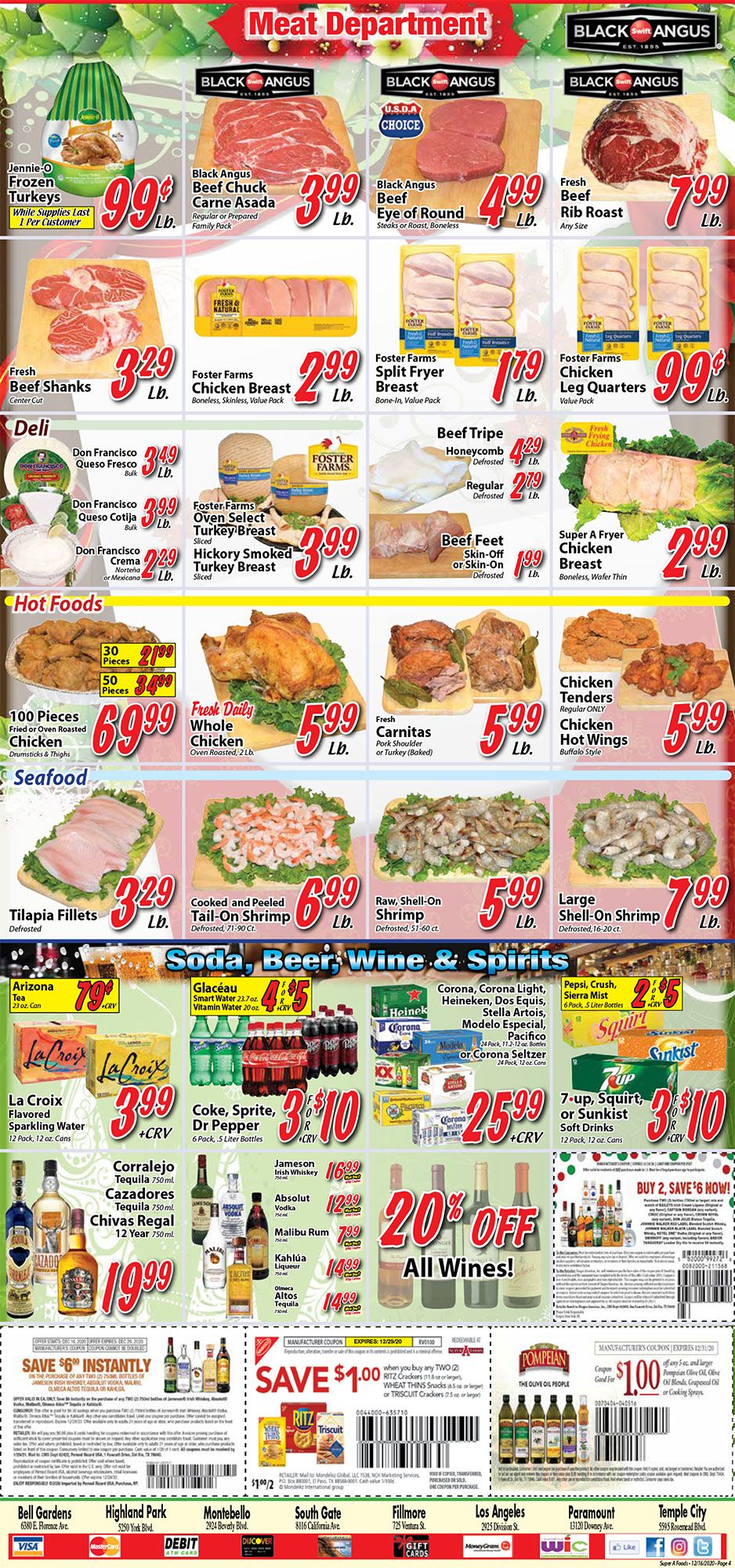 Super A Foods Christmas Holiday Weekly Ad Flyer December 16 to December 29, 2020