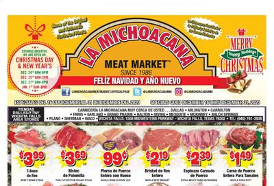 La Michoacana Meat Market (OK, TX) Weekly Ad Flyer December 16 to December 31