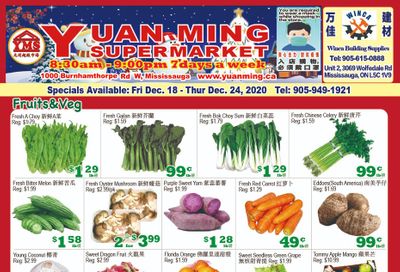 Yuan Ming Supermarket Flyer December 18 to 24