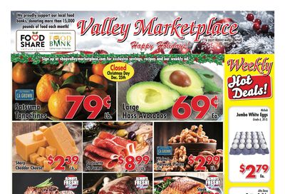 Valley Marketplace Holiday Weekly Ad Flyer December 16 to December 24, 2020