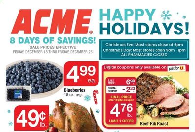 ACME Weekly Ad Flyer December 18 to December 25