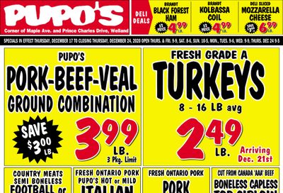 Pupo's Food Market Flyer December 17 to 24