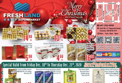 FreshLand Supermarket Flyer December 18 to 24