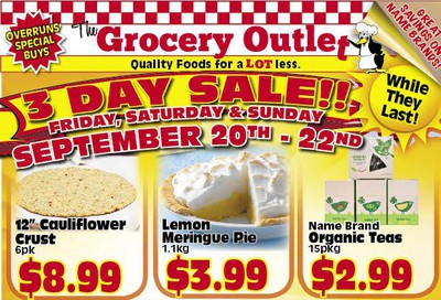 The Grocery Outlet 3-Day Sale Flyer September 20 to 22
