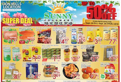 Sunny Foodmart (Don Mills) Flyer September 20 to 26