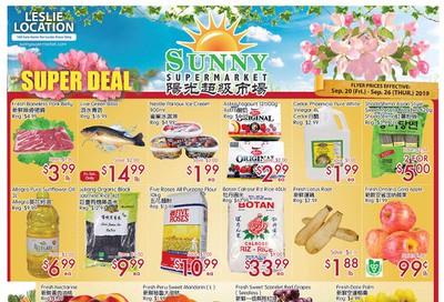 Sunny Supermarket (Leslie) Flyer September 20 to 26