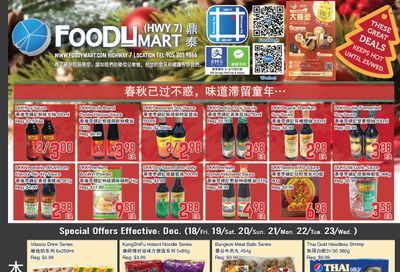 FoodyMart (HWY7) Flyer December 18 to 23