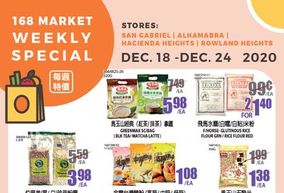 168 Market (CA) Weekly Ad Flyer December 18 to December 14, 2020