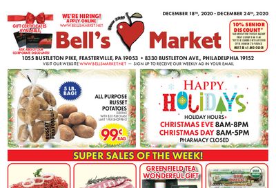 Bell's Market Holiday Weekly Ad Flyer December 18 to December 24, 2020