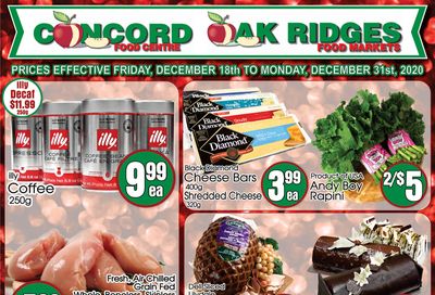 Concord Food Centre & Oak Ridges Food Market Flyer December 18 to 31