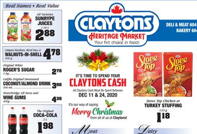 Claytons Heritage Market Flyer December 18 to 24