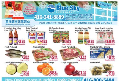 Blue Sky Supermarket (North York) Flyer December 18 to 24