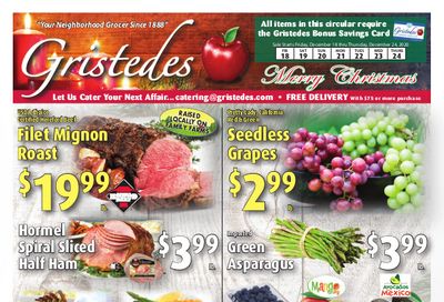 Gristedes Holiday Weekly Ad Flyer December 18 to December 24, 2020