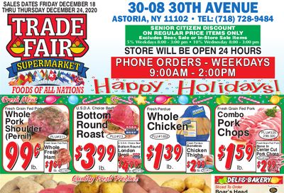 Trade Fair Supermarket Holiday Weekly Ad Flyer December 18 to December 24, 2020