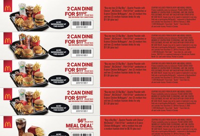 McDonald's Canada Coupons (NF) December 27 to February 2