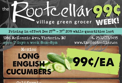The Root Cellar Flyer December 27 to 31