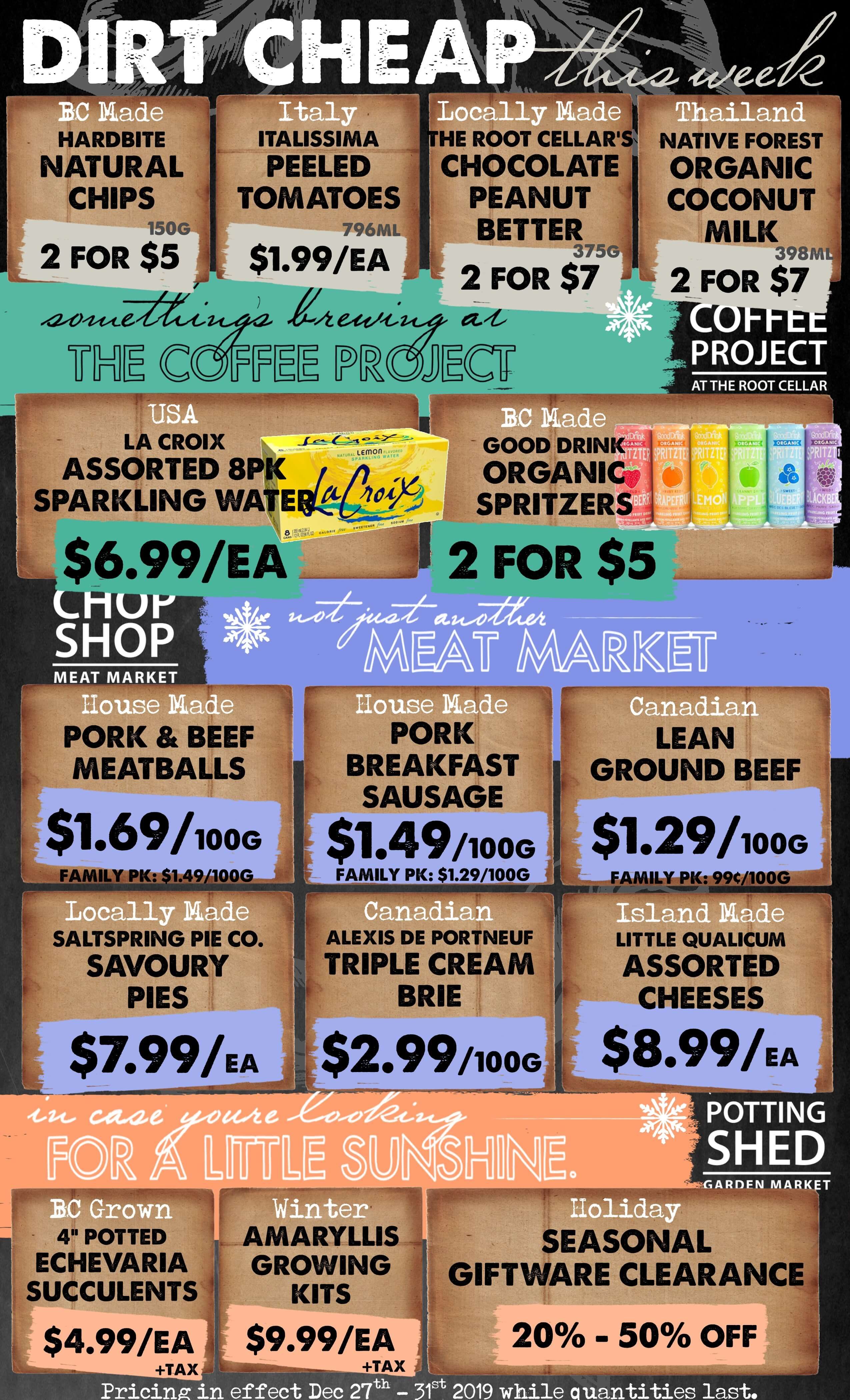 The Root Cellar Flyer December 27 to 31