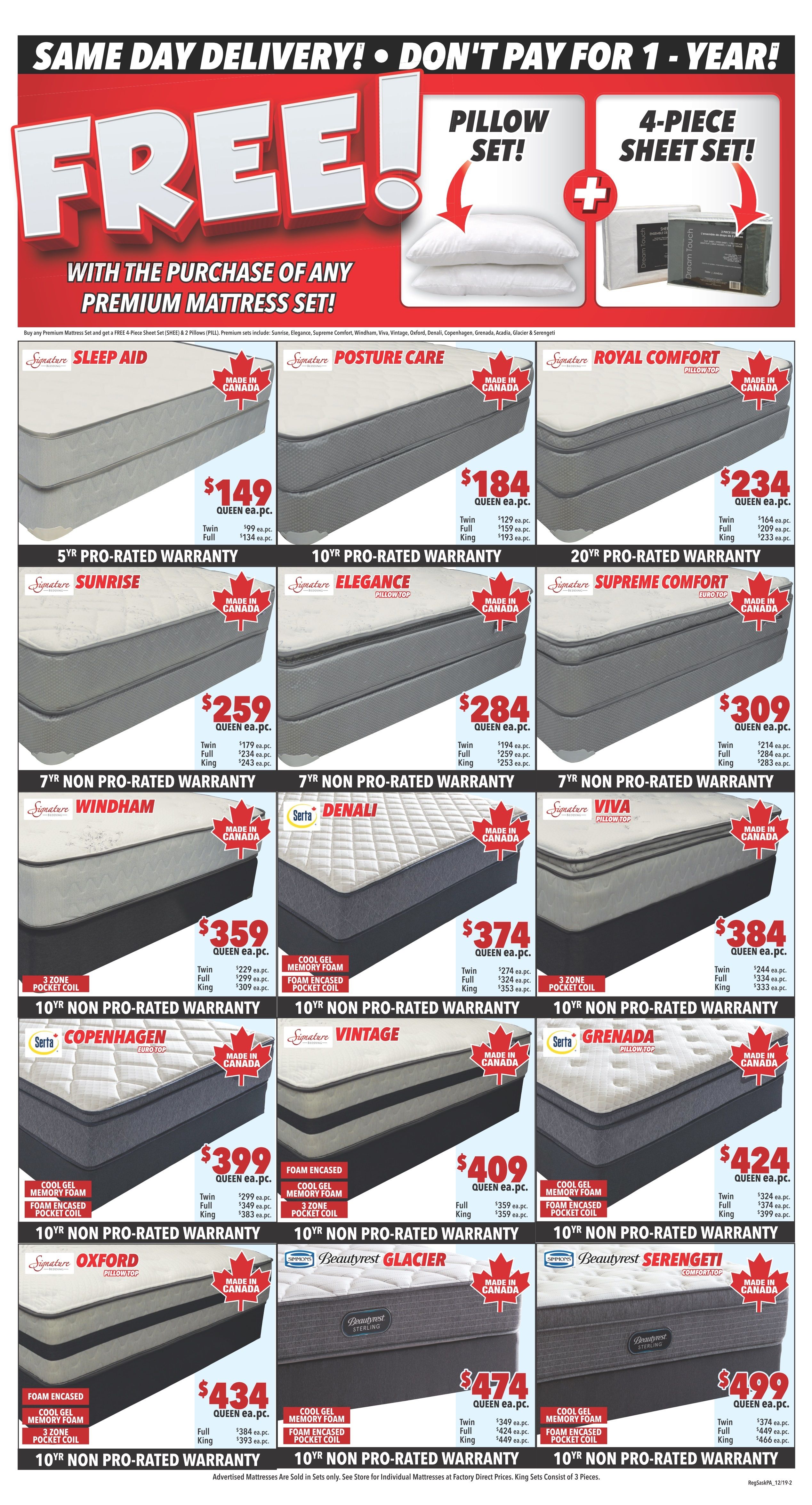 Surplus Furniture & Mattress Warehouse (Regina) Flyer December 31 to January 13