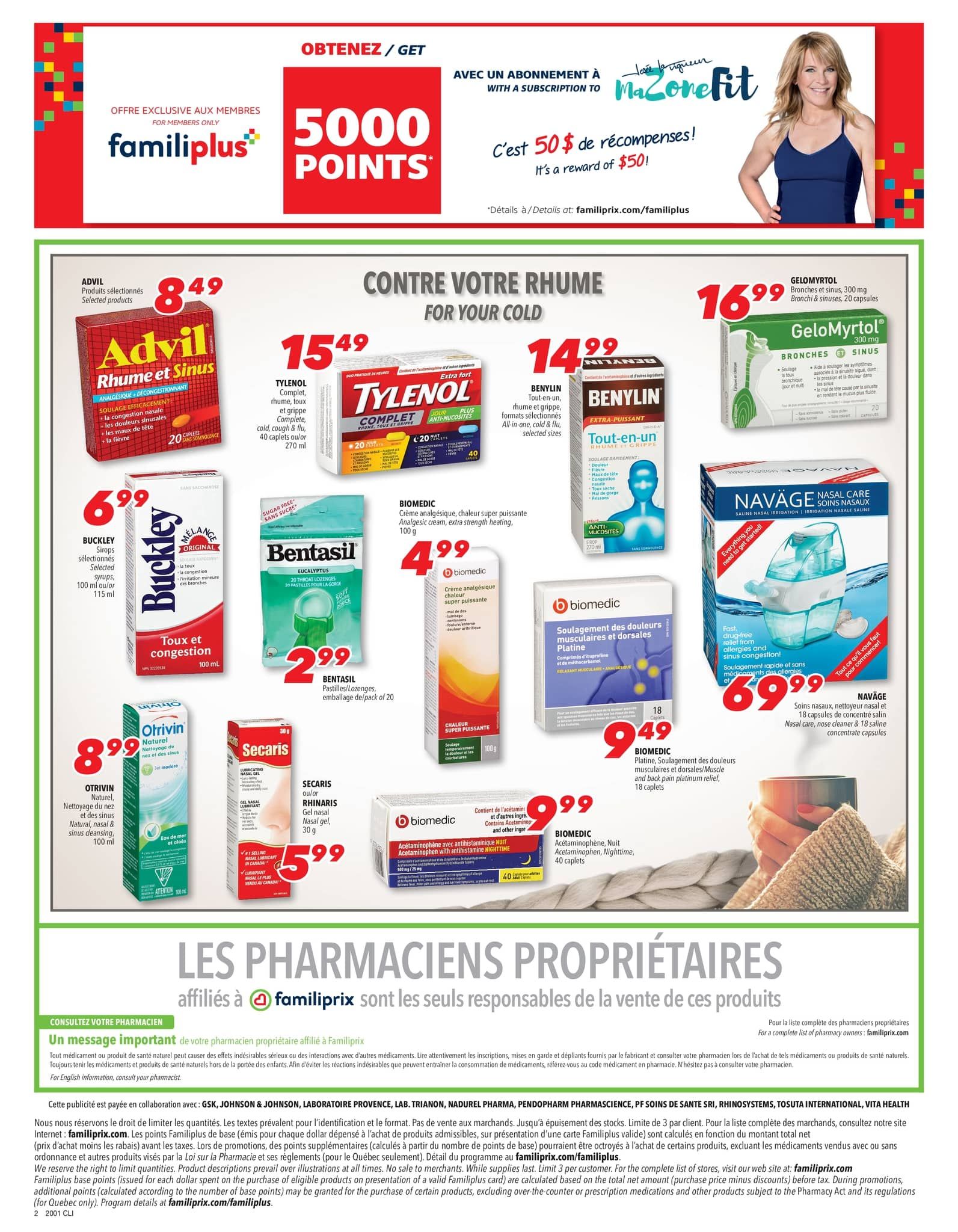 Familiprix Clinique Flyer January 2 to 8