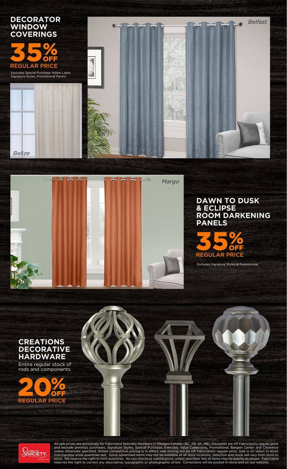 Fabricland (West) Flyer September 19 to 22